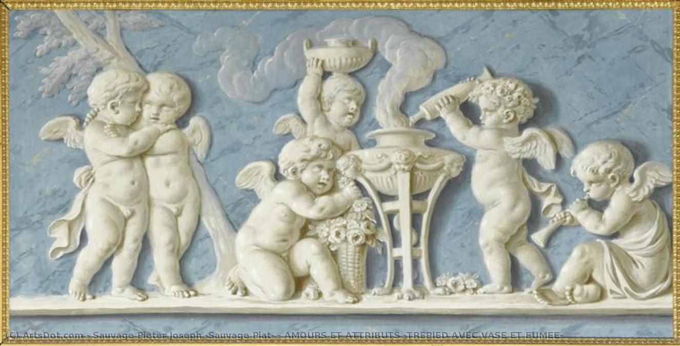 Amours Et Attributs (trepied Avec Vase Et Fumee) — Sauvage Pieter Joseph (sauvage Piat)
