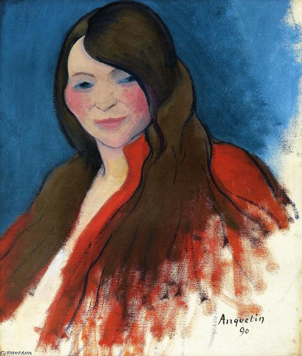 Portrait Of A Young Woman With Long Hair — Louis Anquetin