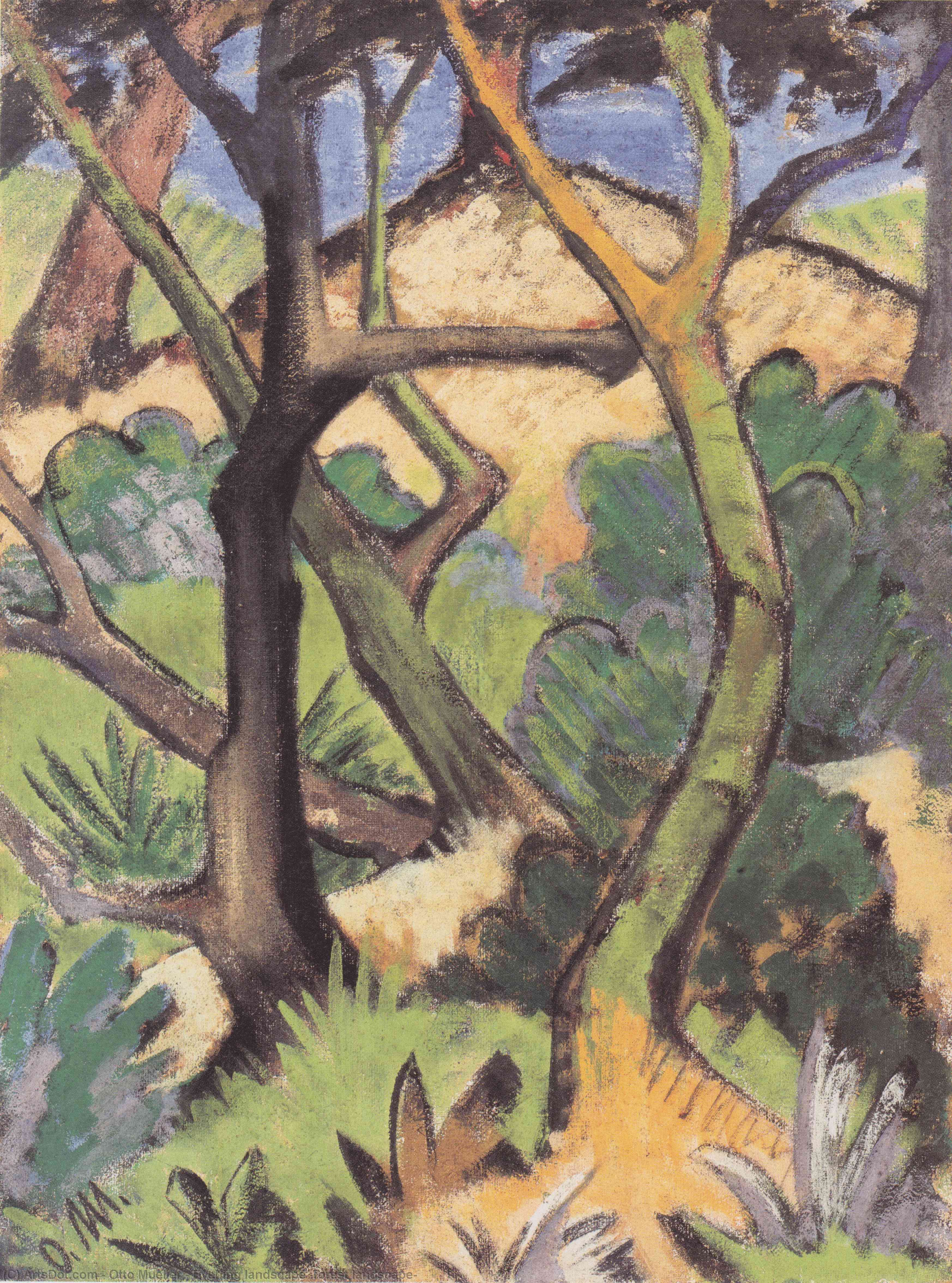 Evening Landscape (forest Landscape) — Otto Müller