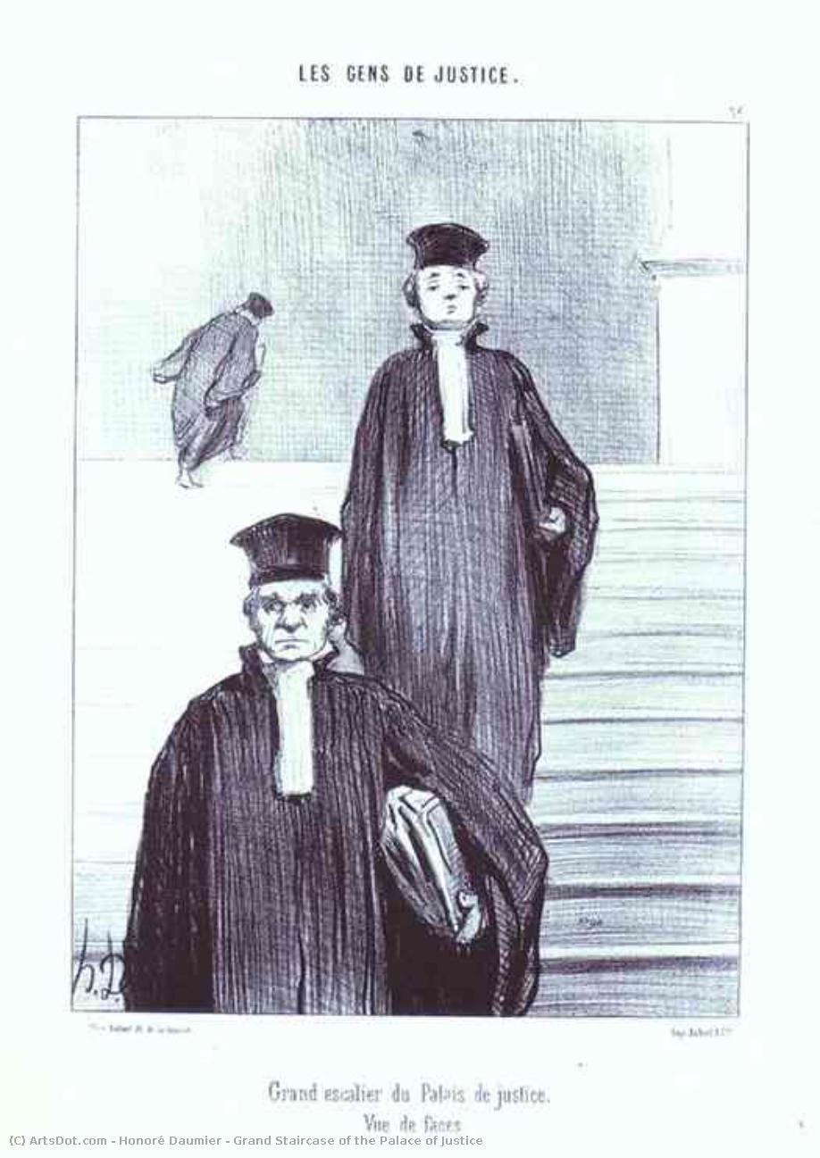 Grand Staircase Of The Palace Of Justice — Honoré Daumier
