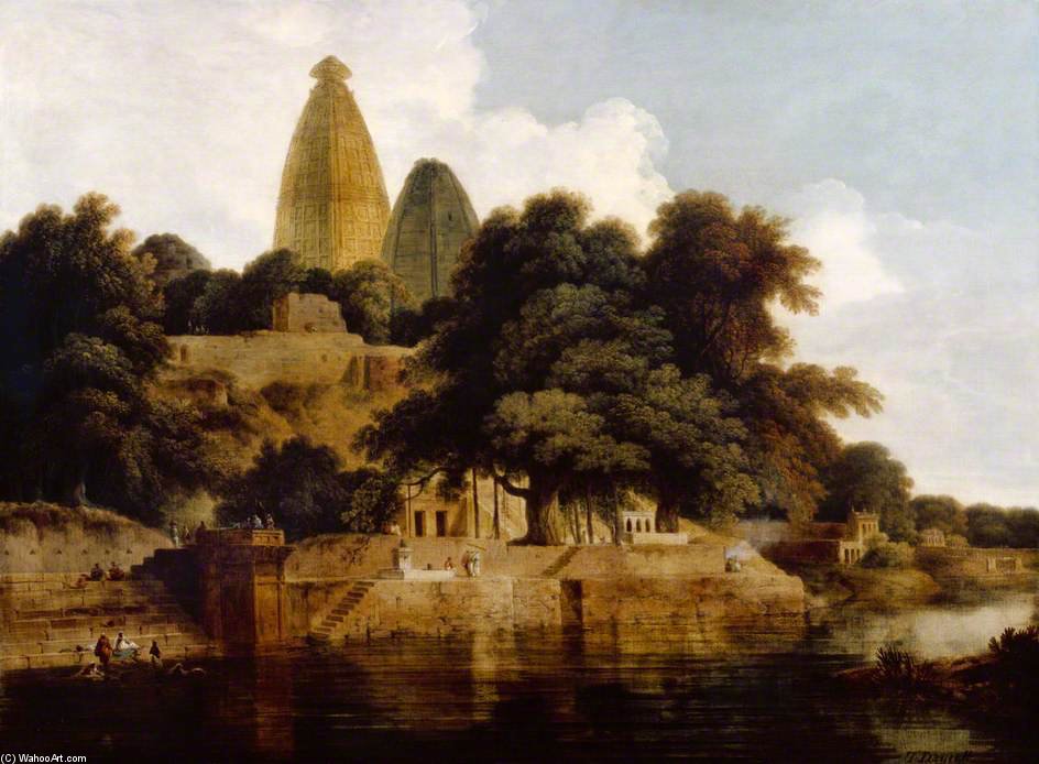 Hindoo Temples At Bindrabund, East Indies — Thomas Daniell