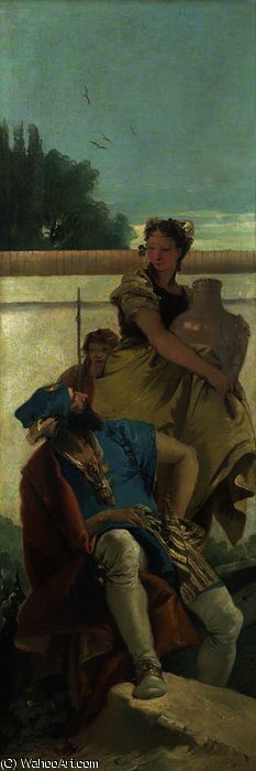Seated Man, Woman With Jar, And Boy — Giambattista Tiepolo