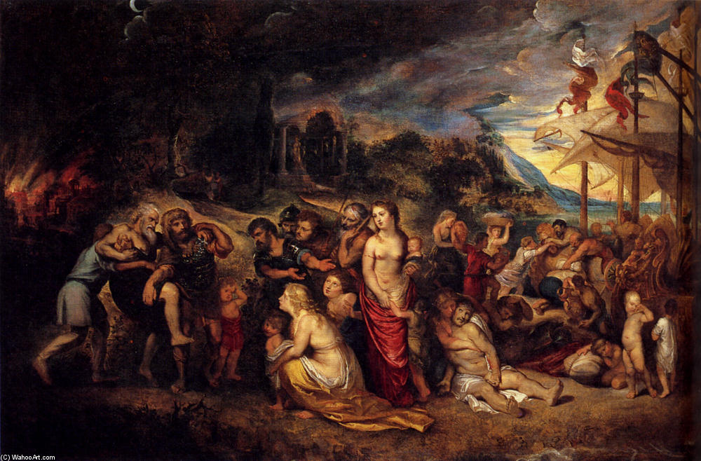 Aeneas Und Seine Familie Verlassen Troja — Peter Paul Rubens