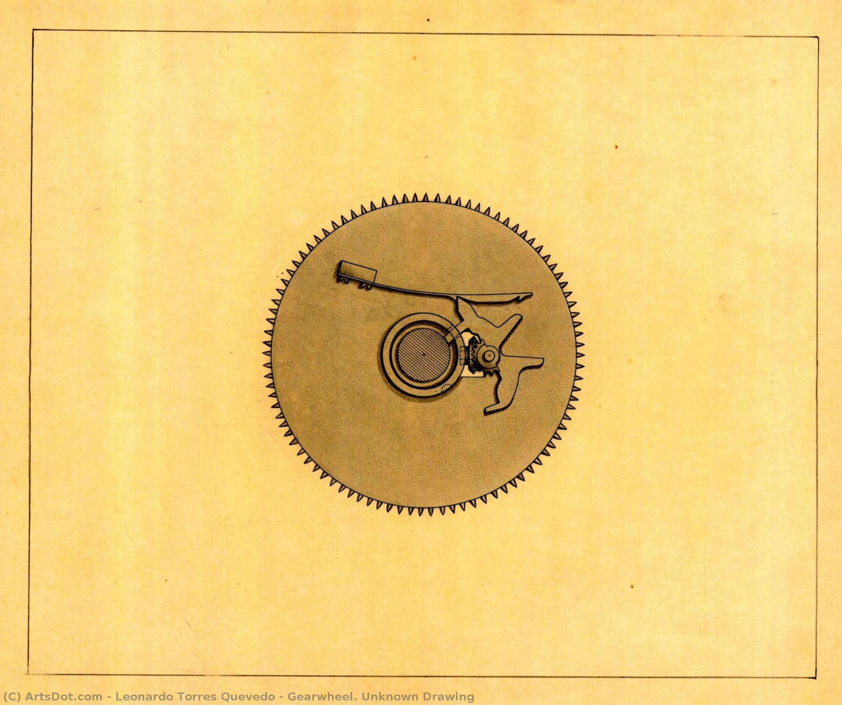 Gearwheel. Unknown Drawing — Leonardo Torres Quevedo