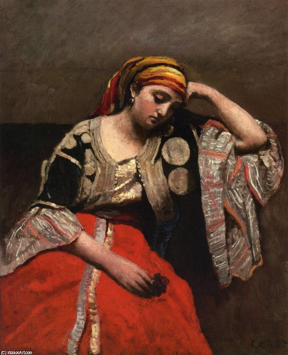 Juive D'alger (also Known As L'italienne) — Jean-baptiste-camille Corot