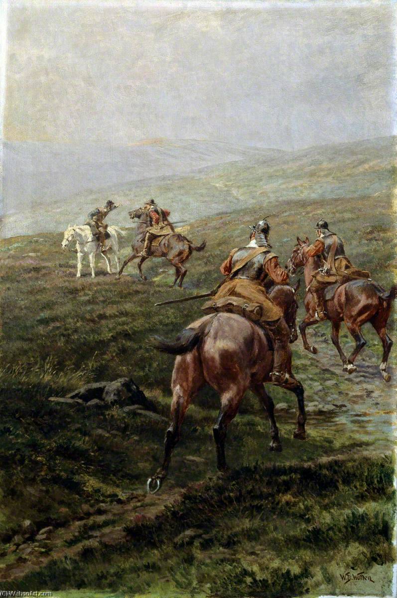 News, Horsemen Of The New Model Army Greet A Messenger, C.1645 — William Barns Wollen