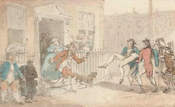 After The Duel — Thomas Rowlandson
