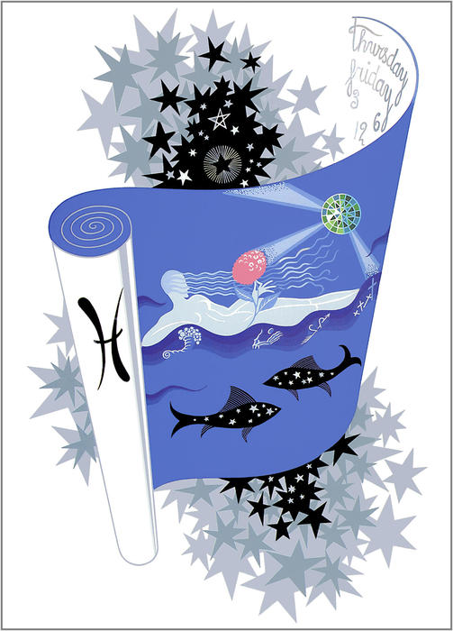The Zodiac, Pisces — Erté