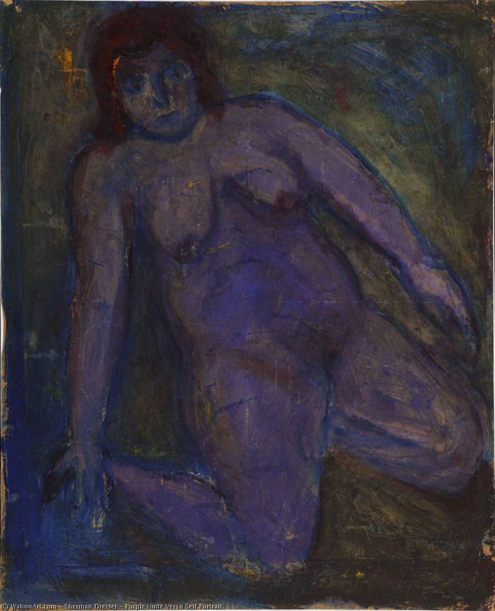 Purple Nude Verso Self Portrait — Sherman Drexler
