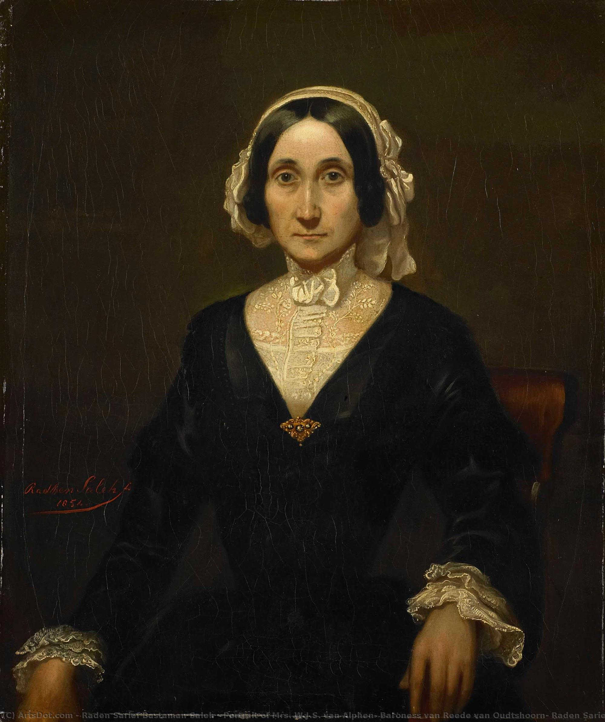 Portrait Of Mrs. W.j.s. Van Alphen, Baroness Van Reede Van Oudtshoorn, Raden Sarief Bastaman Saleh, 1854 — Raden Sarief Bastaman Saleh