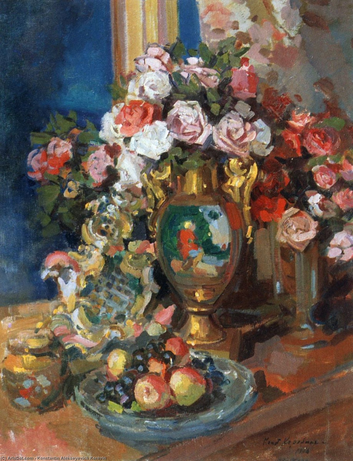 Still Life With Roses — Konstantin Alexeievitch Korovin