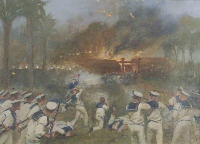 Attack On The Japanese Battery At Shimonoseki By A Naval Brigade, September 1864 — Niels Møller Lund