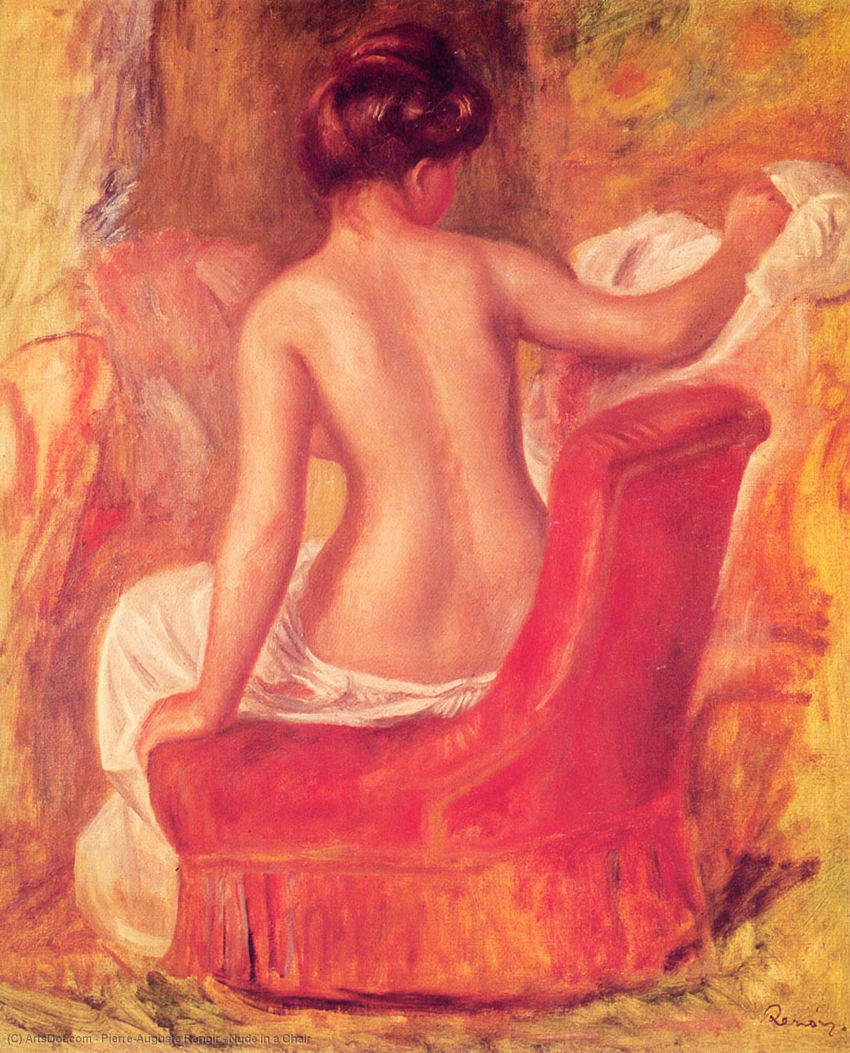 Nude In A Chair — Pierre-auguste Renoir