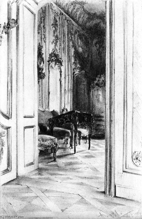Frederick The Great's Study In The Palace Of Potsdam — Adolph Von Menzel