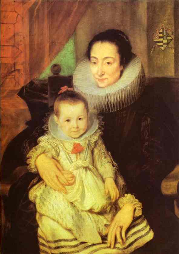 Marie Clarisse, Wife Of Jan Woverius, With Their Child — Sir Anthony Van Dyck