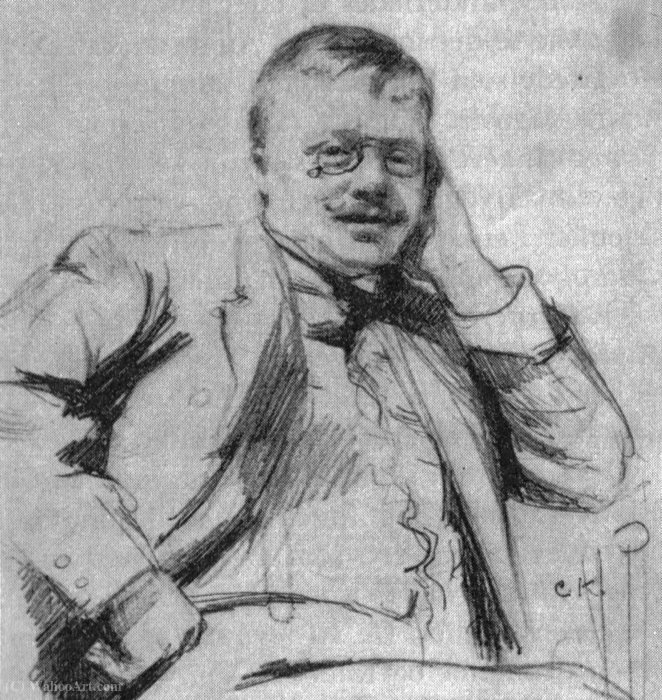 Gunnar Heiberg By Christian Krohg — Christian Krohg