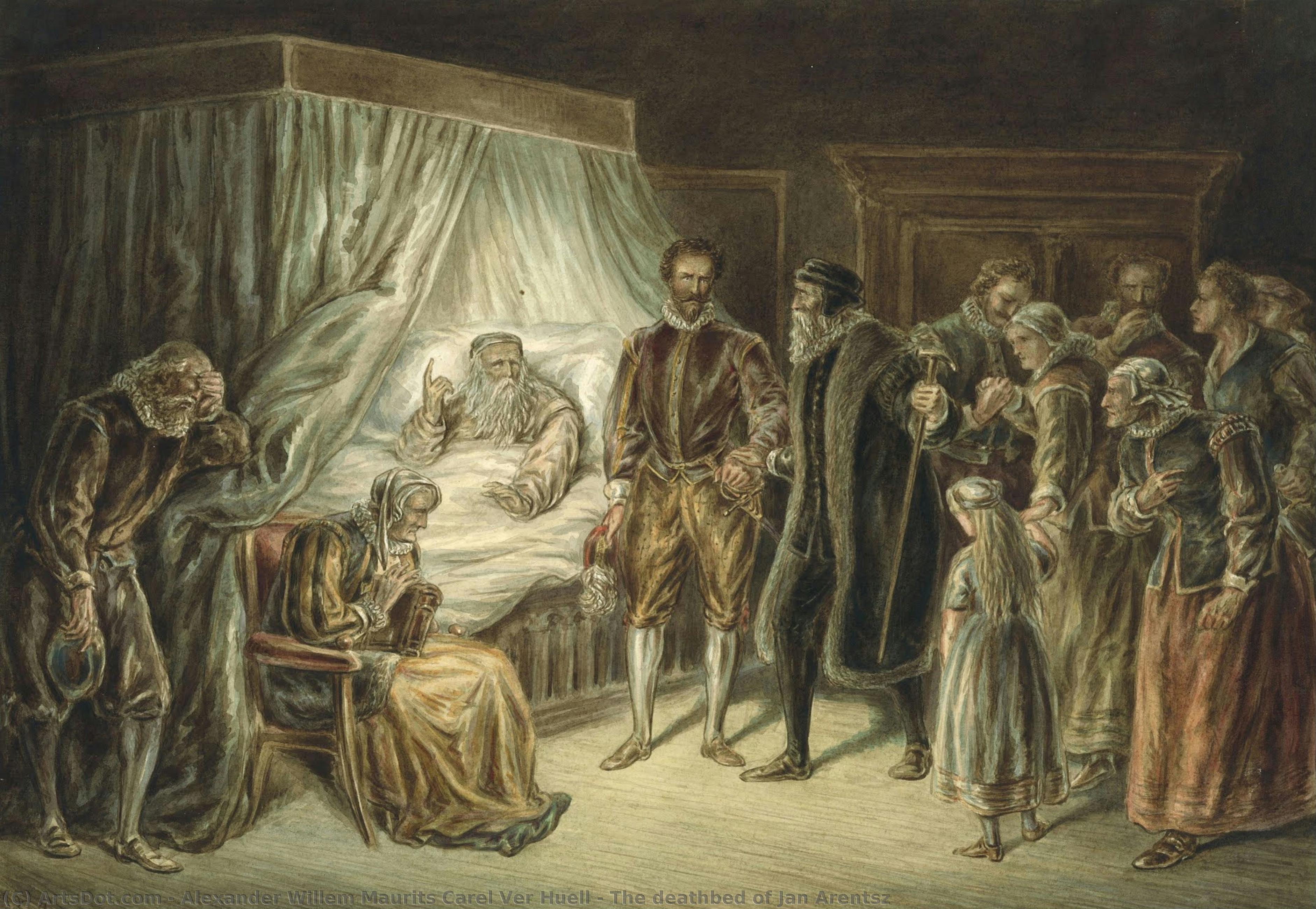The Deathbed Of Jan Arentsz — Alexander Willem Maurits Carel Ver Huell