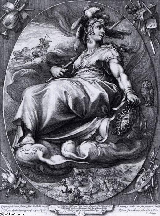 Athena Leaning On Her Shield — Jan Pieterszoon Saenredam
