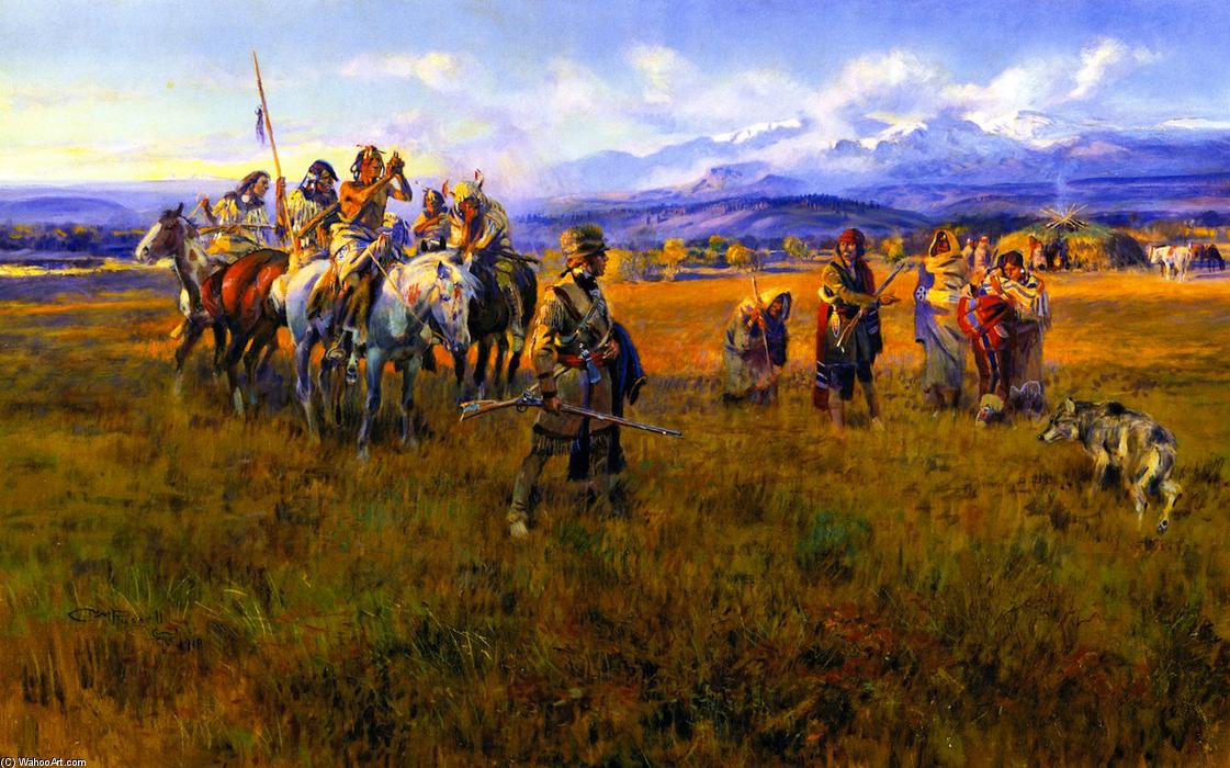 Lewis And Clark Reach Shoshone Camp Led By Sacajawea The Bird Woman (also Known As Lewis And Clark Expecdition) — Charles Marion Russell