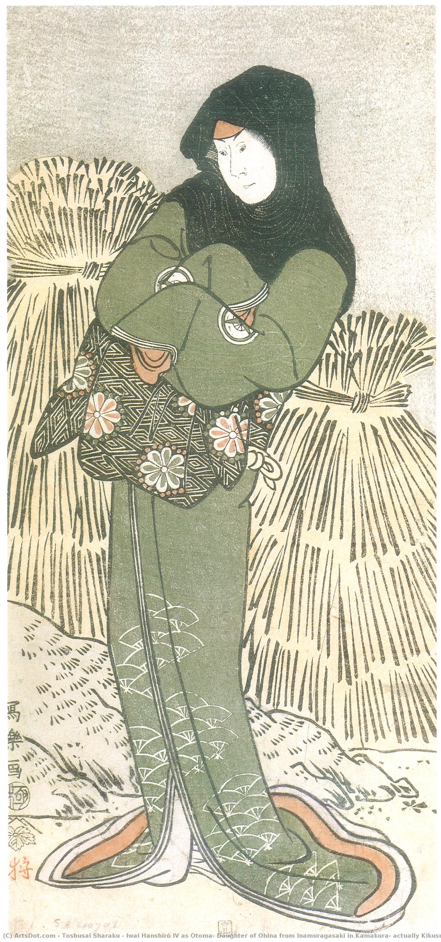 Iwai Hanshirō Iv As Otoma, Daughter Of Ohina From Inamuragasaki In Kamakura, Actually Kikusui, The Wife Of Kusunoki Masashige — Toshusai Sharaku