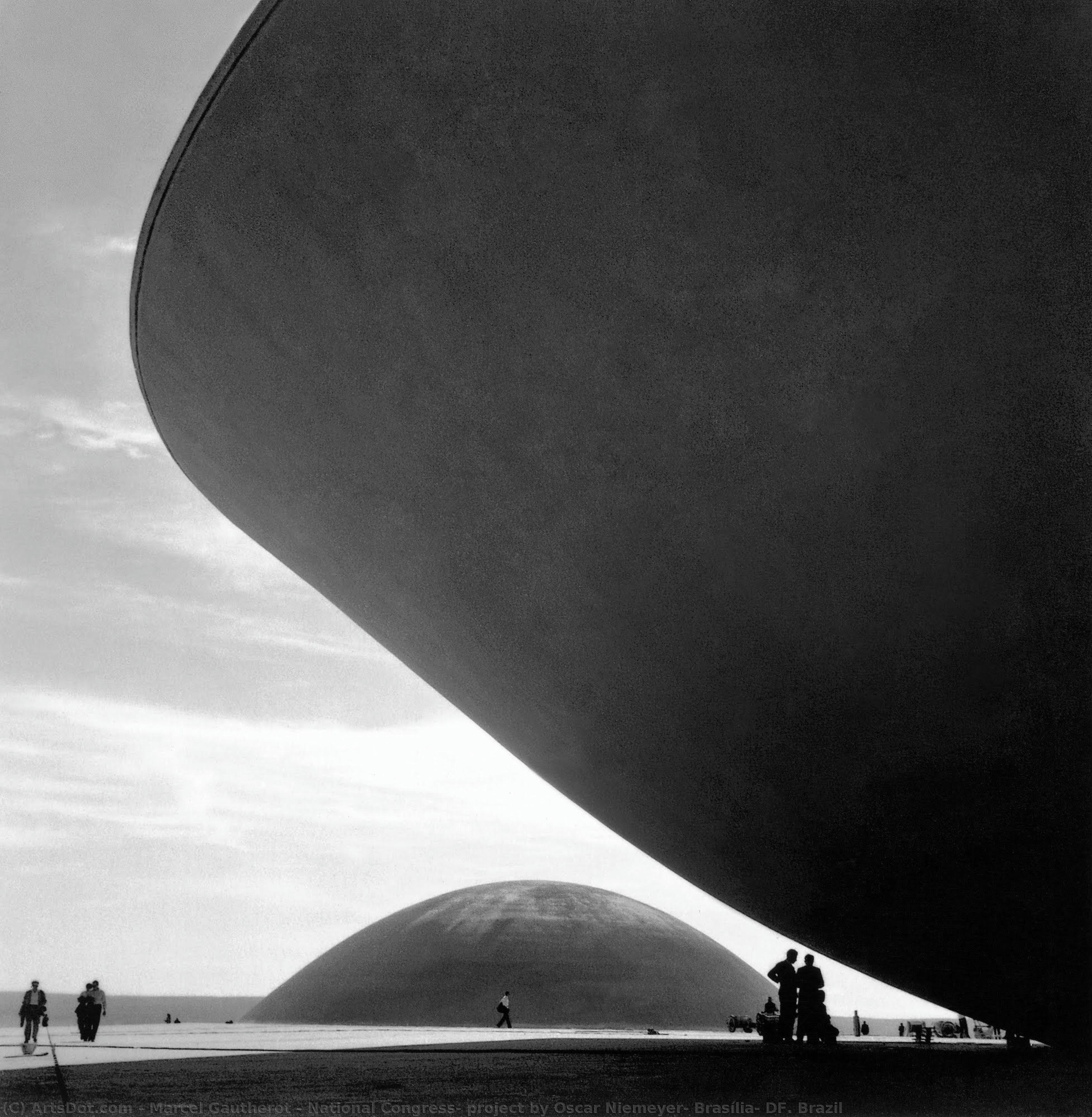 National Congress, Project By Oscar Niemeyer, Brasília, Df. Brazil — Marcel Gautherot