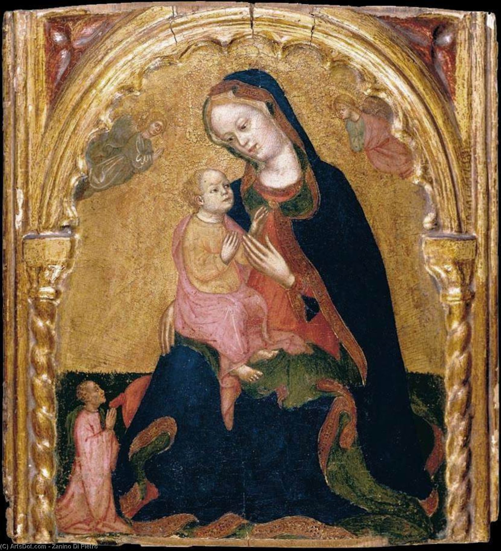 Madonna Of Humility With A Donor And Angels — Zanino Di Pietro