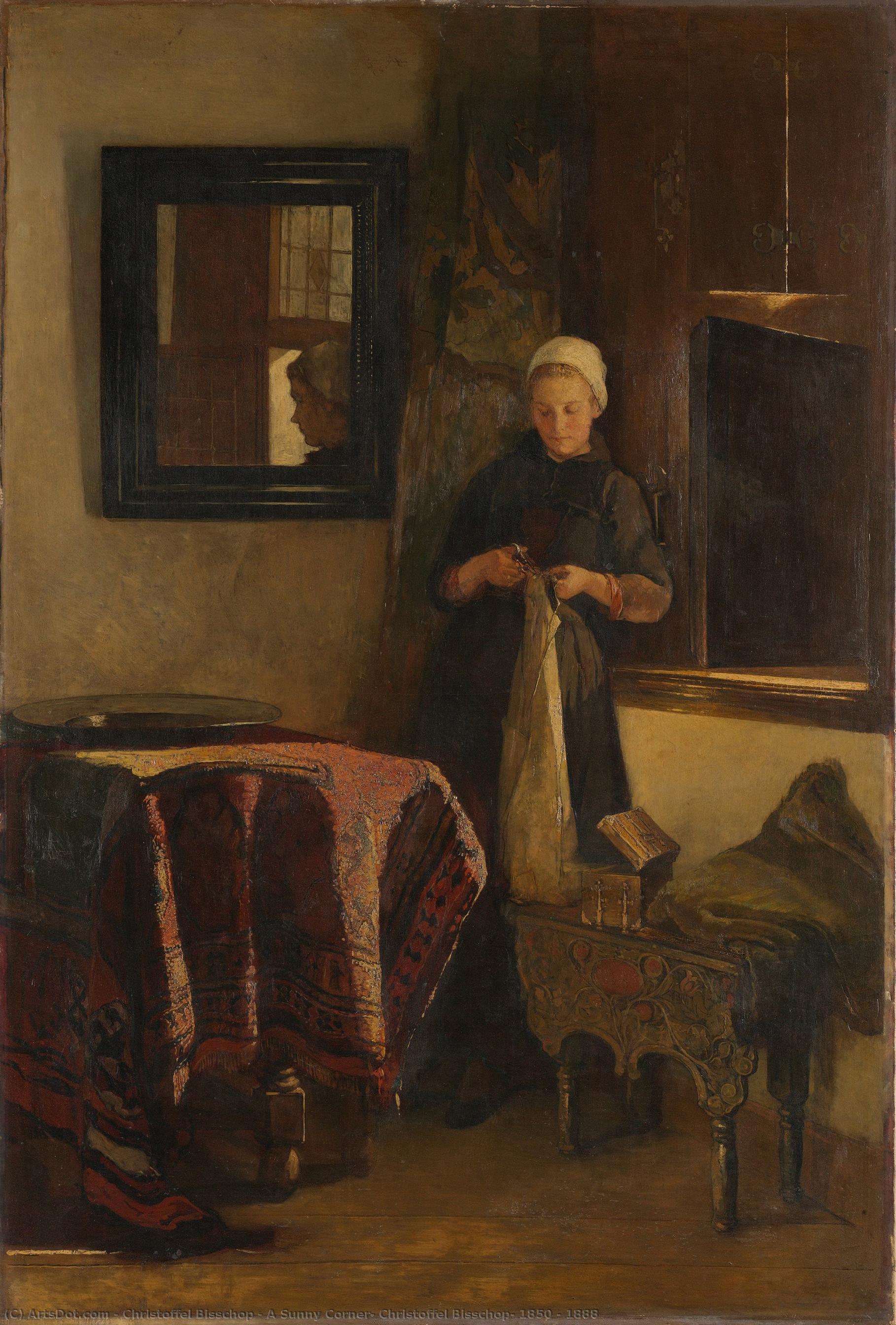 A Sunny Corner, Christoffel Bisschop, 1850 - 1888 — Christoffel Bisschop