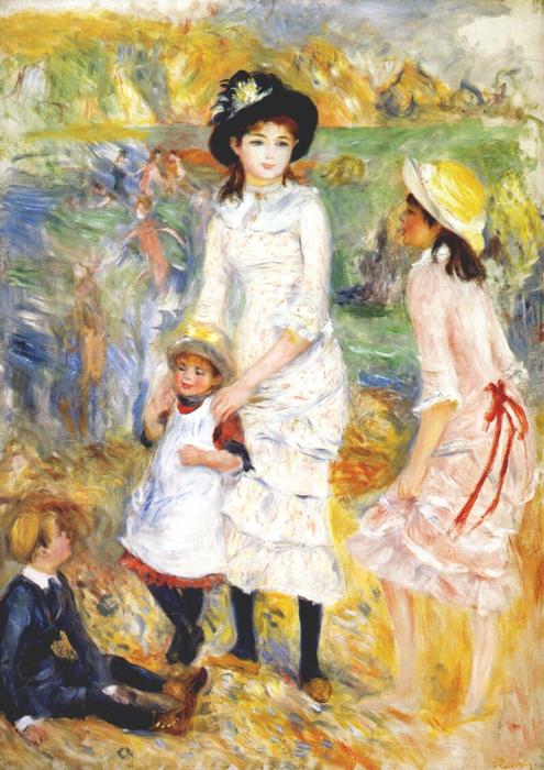 Children On The Seashore — Pierre-auguste Renoir