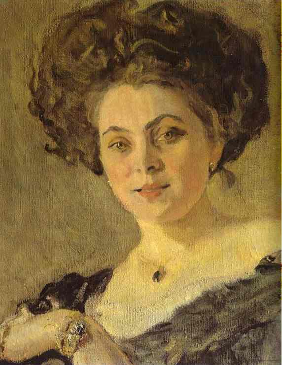 Portrait Of Yevdokia Morozova (detail) — Valentin Alexandrovich Serov