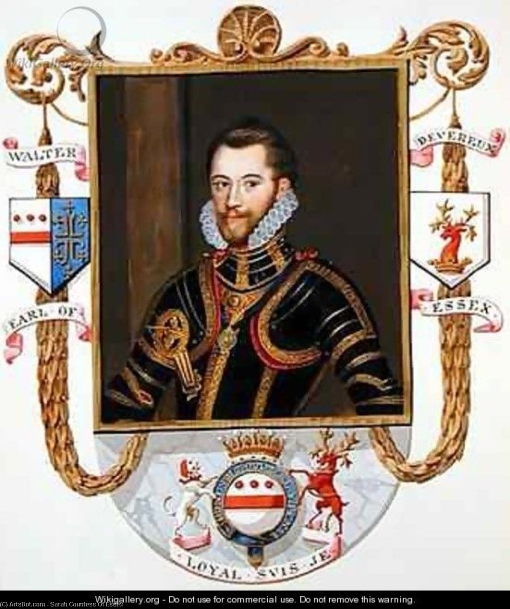 Portrait Of Walter Devereux 1st Earl Of Essex From 'memoirs Of The Court Of Queen Elizabet — Sarah Countess Of Essex