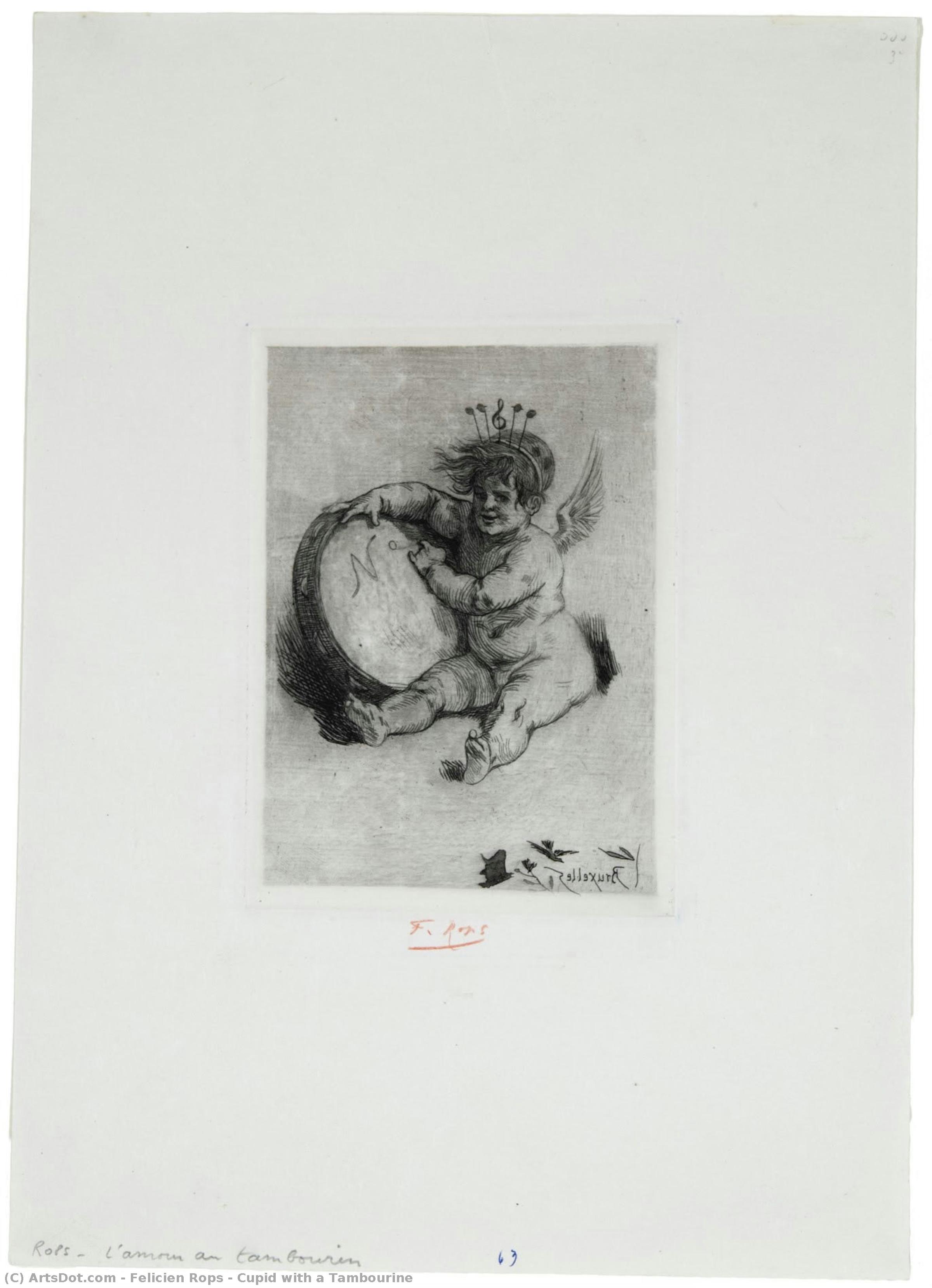 Cupid With A Tambourine — Фэлисьен Ропс