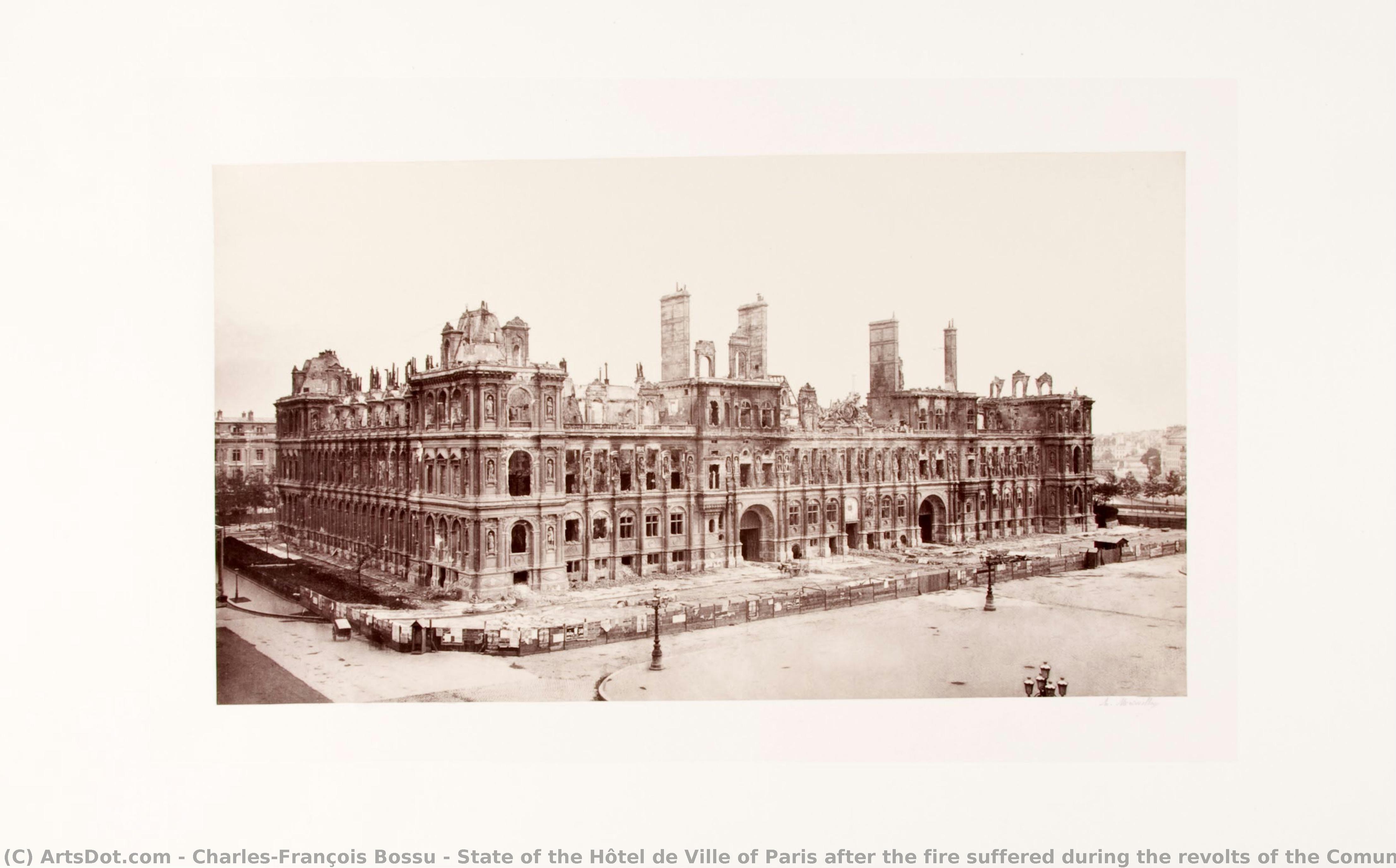 State Of The Hôtel De Ville Of Paris After The Fire Suffered During The Revolts Of The Comuna — Charles-françois Bossu
