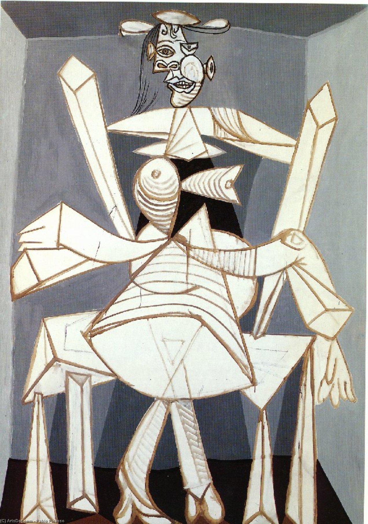 Frau Auf Einem Bürostuhl — Pablo Picasso