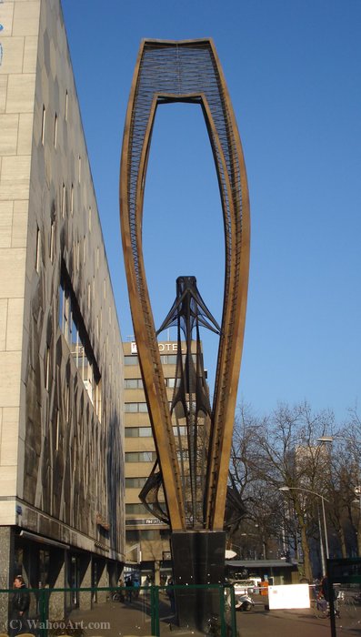 Rotterdam Kunstwerk Gestileerde Bloem — Naum Gabo