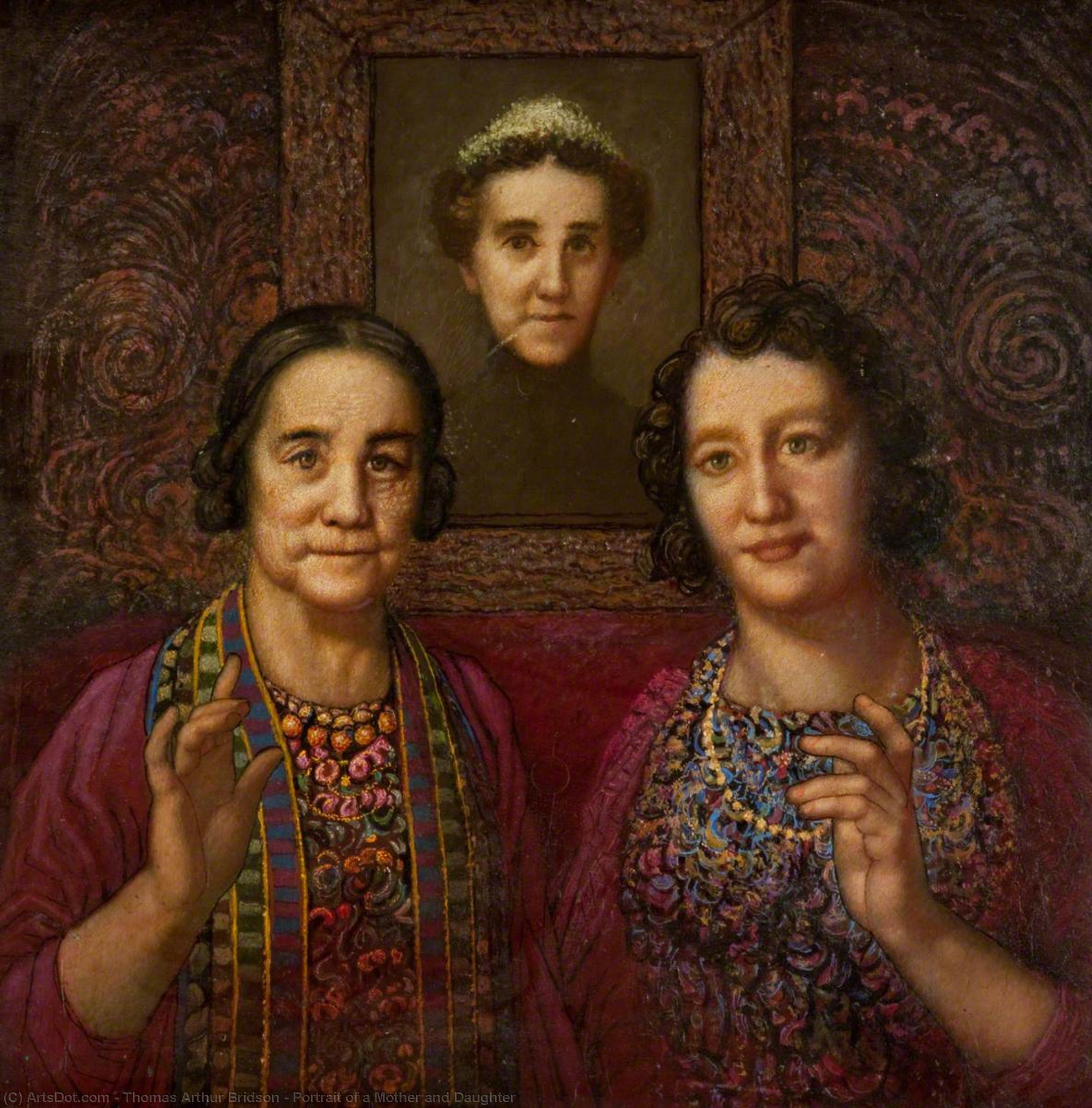 Portrait Of A Mother And Daughter — Thomas Arthur Bridson
