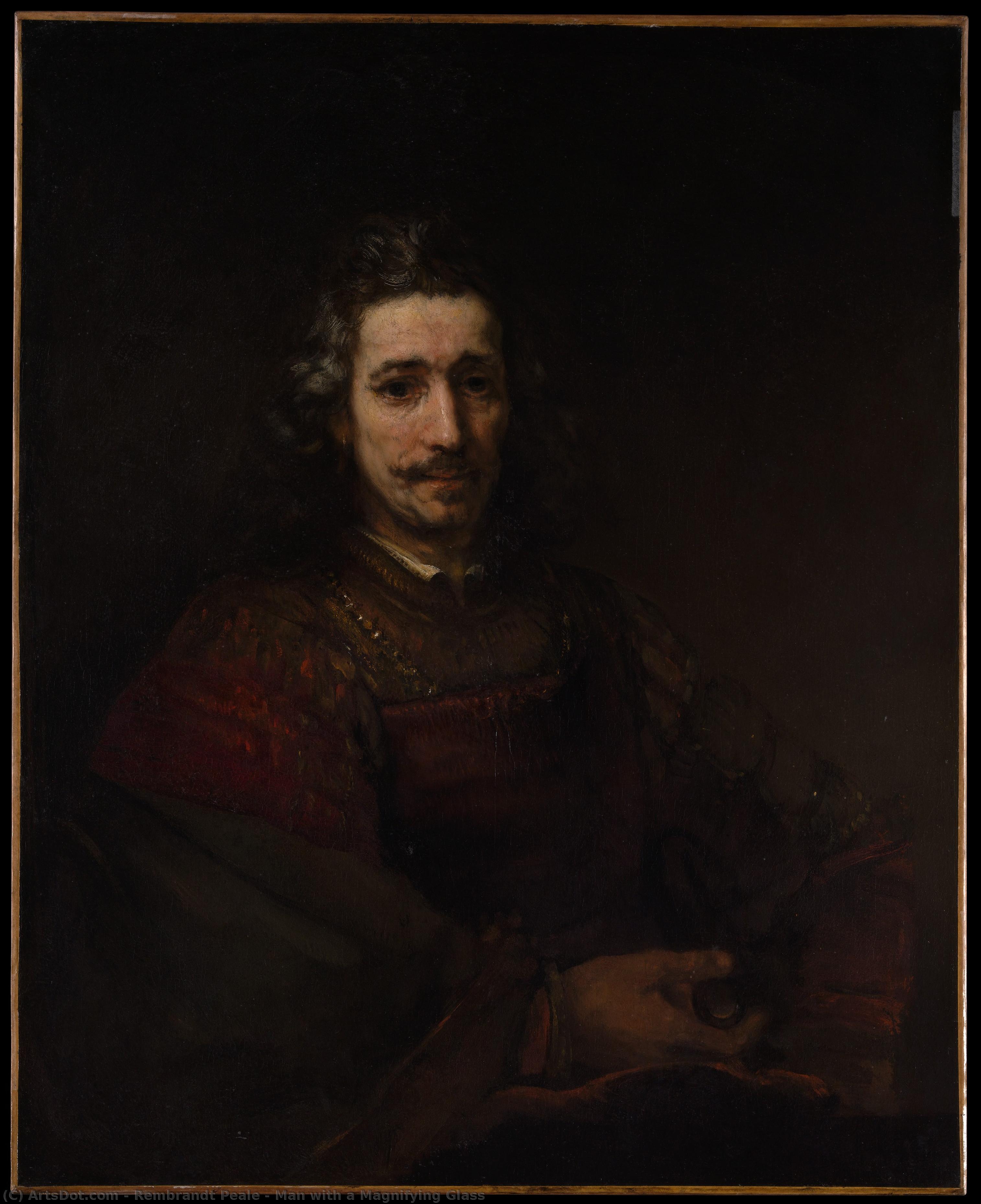 Man With A Magnifying Glass — Rembrandt Peale