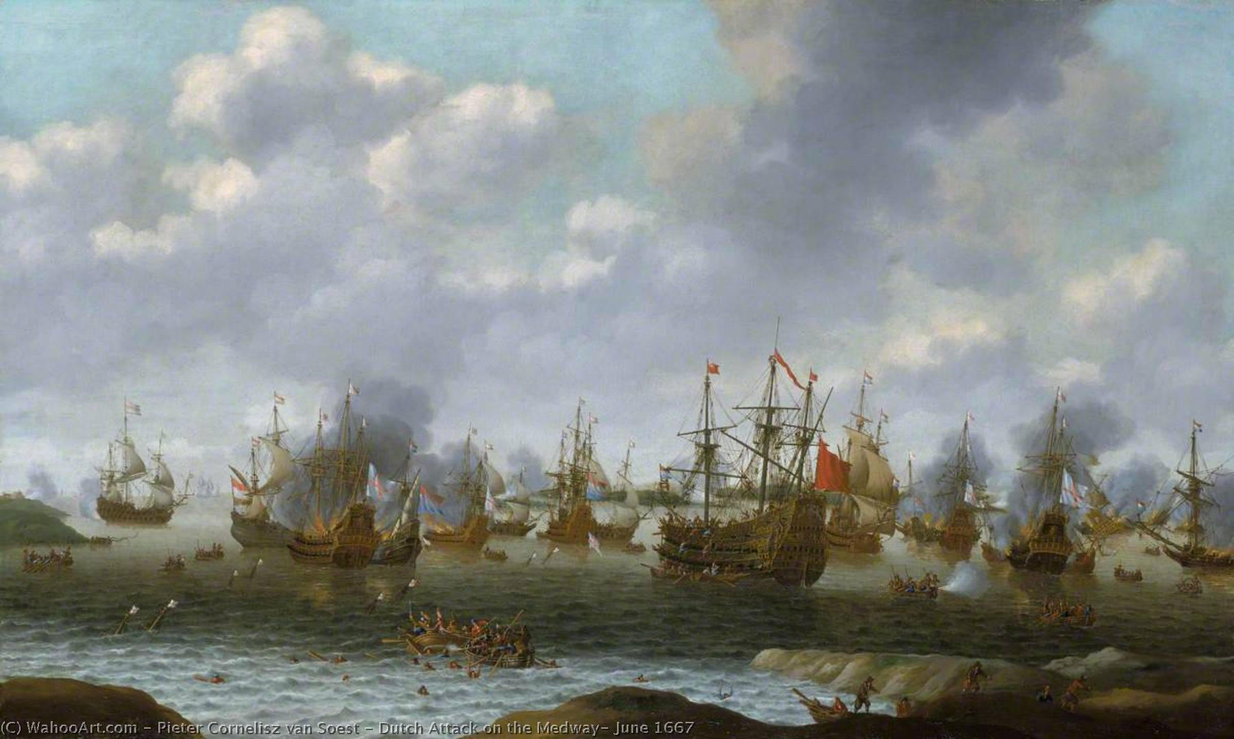 Dutch Attack On The Medway, June 1667 — Pieter Cornelisz Van Soest