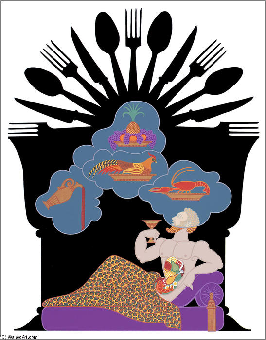 The Seven Deadly Sins, Gluttony — Erté