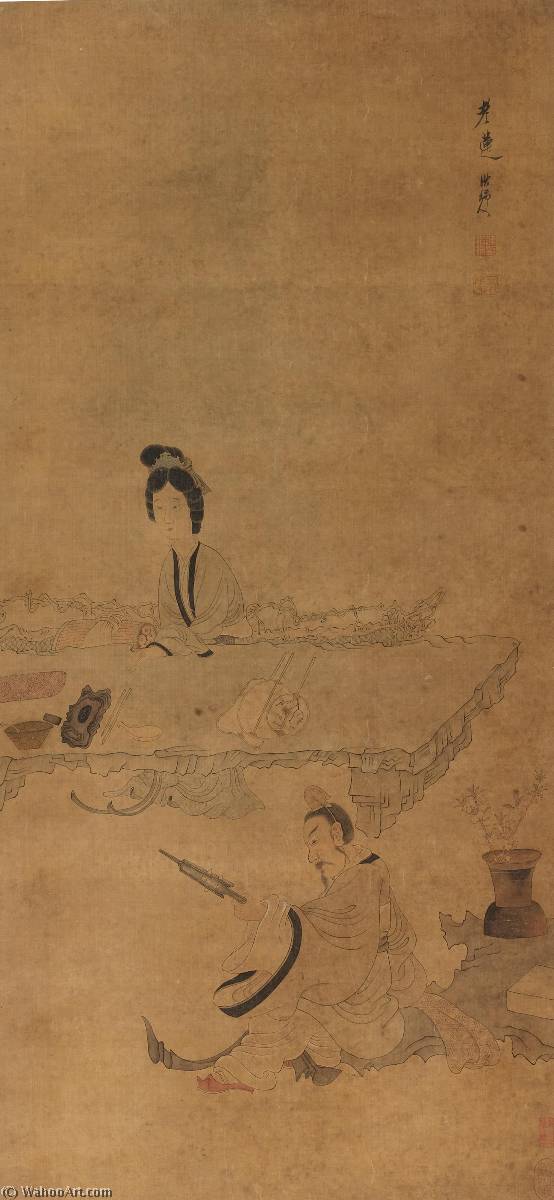 Playing The Qin — Chen Hongshou