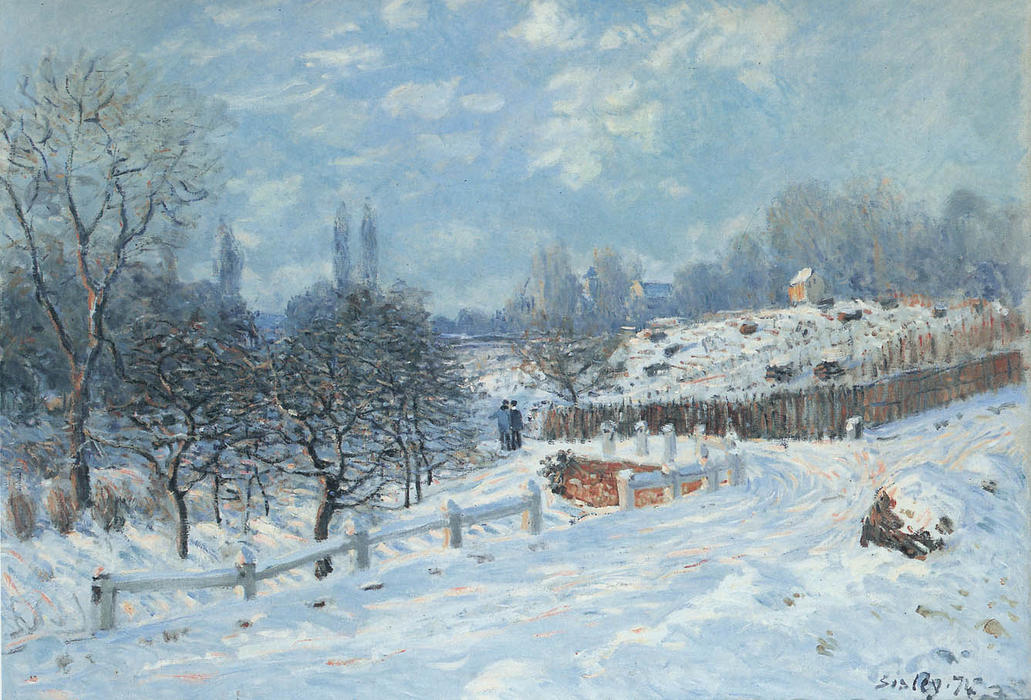 Snow At Louveciennes — Alfred Sisley