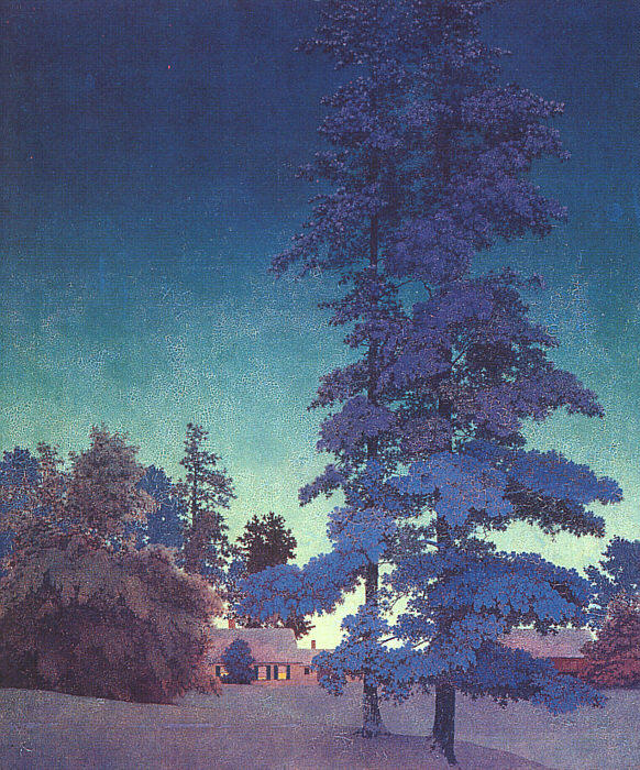 Winter Night Landscape [study] — マックスフィールド・パリッシュ