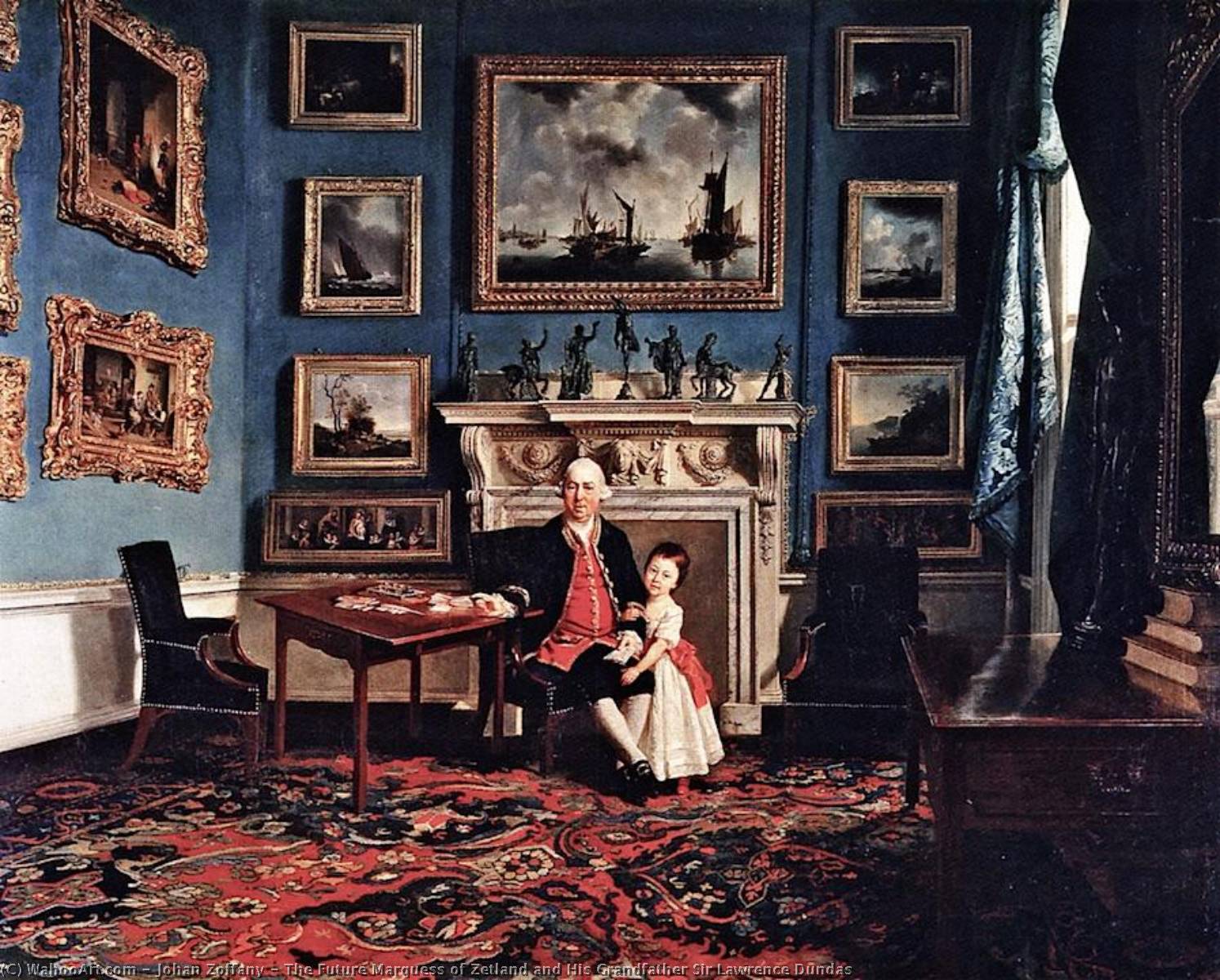 The Future Marquess Of Zetland And His Grandfather Sir Lawrence Dundas — Johann Zoffany