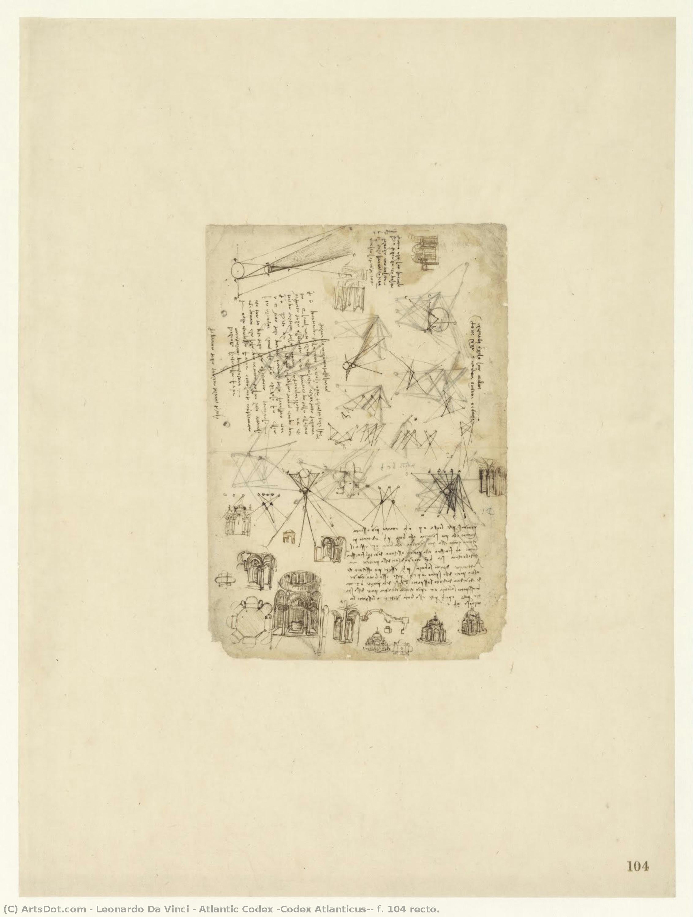 Кодекс Атлантический, Л. 104 Р. — Леонардо Да Винчи