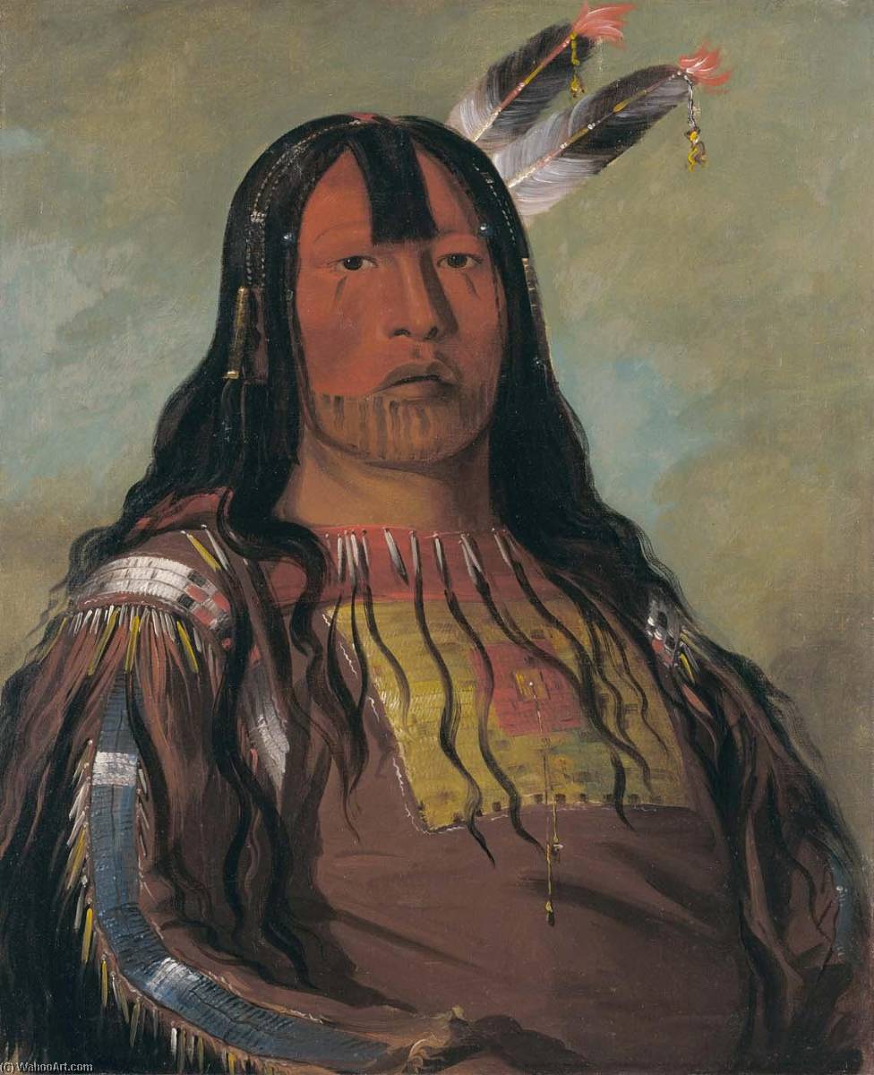Mix Ke Móte Skin Na, Iron Horn, A Warrior — George Catlin