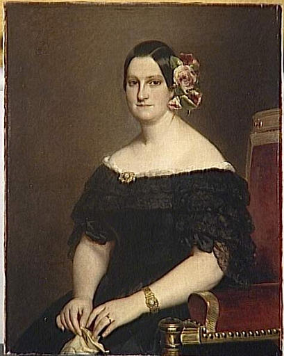 Portrait De La Reine Marie Christine D'espagne (1806 1878) — Franz Xaver Winterhalter