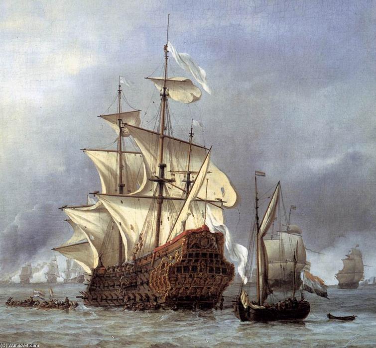 The Taking Of The English Flagship The Royal Prince (detail) — Willem Van De Velde The Elder