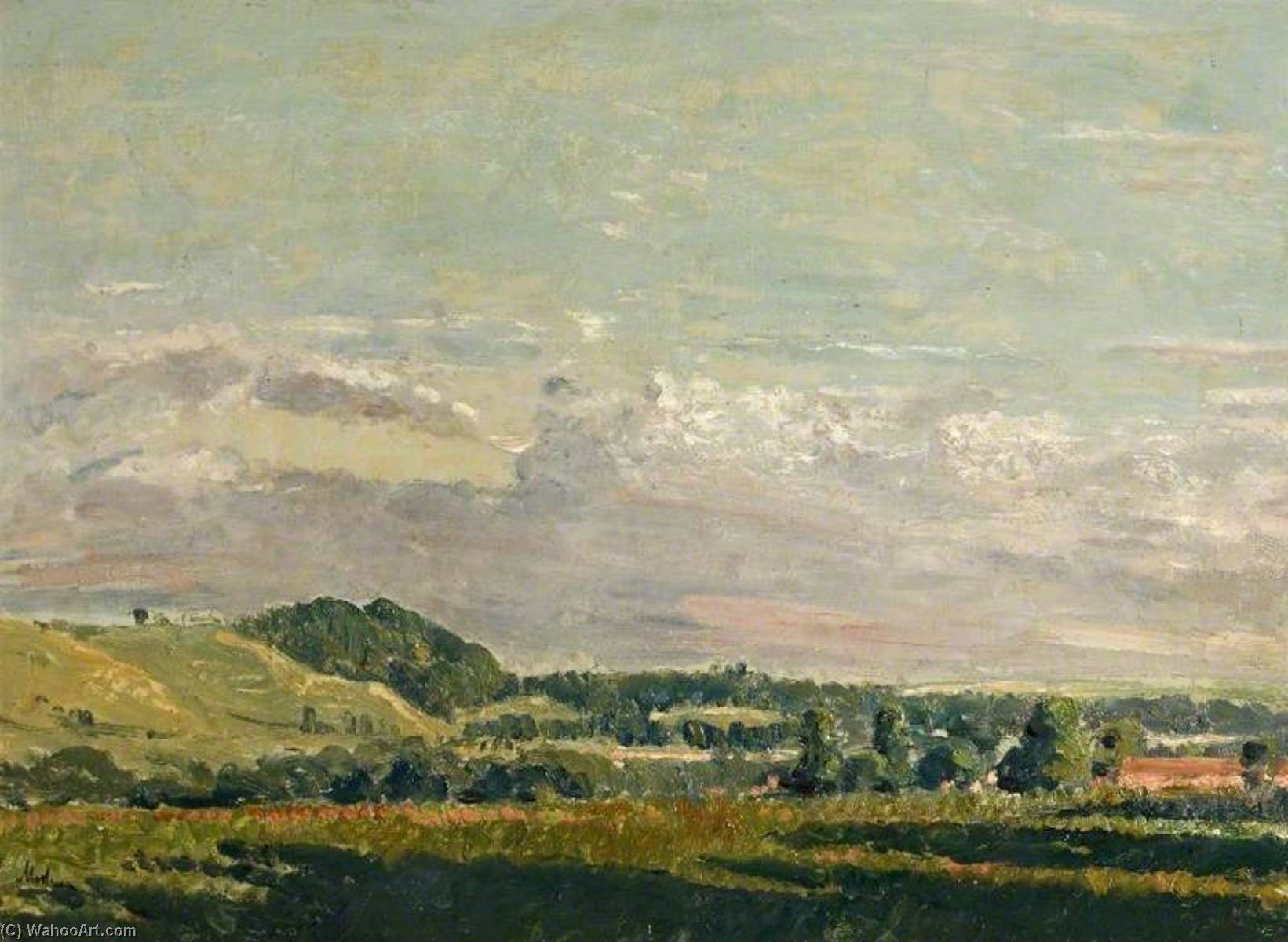 Roundway Down, Wiltshire, A View From The North (recto) — Paul Ayshford Methuen