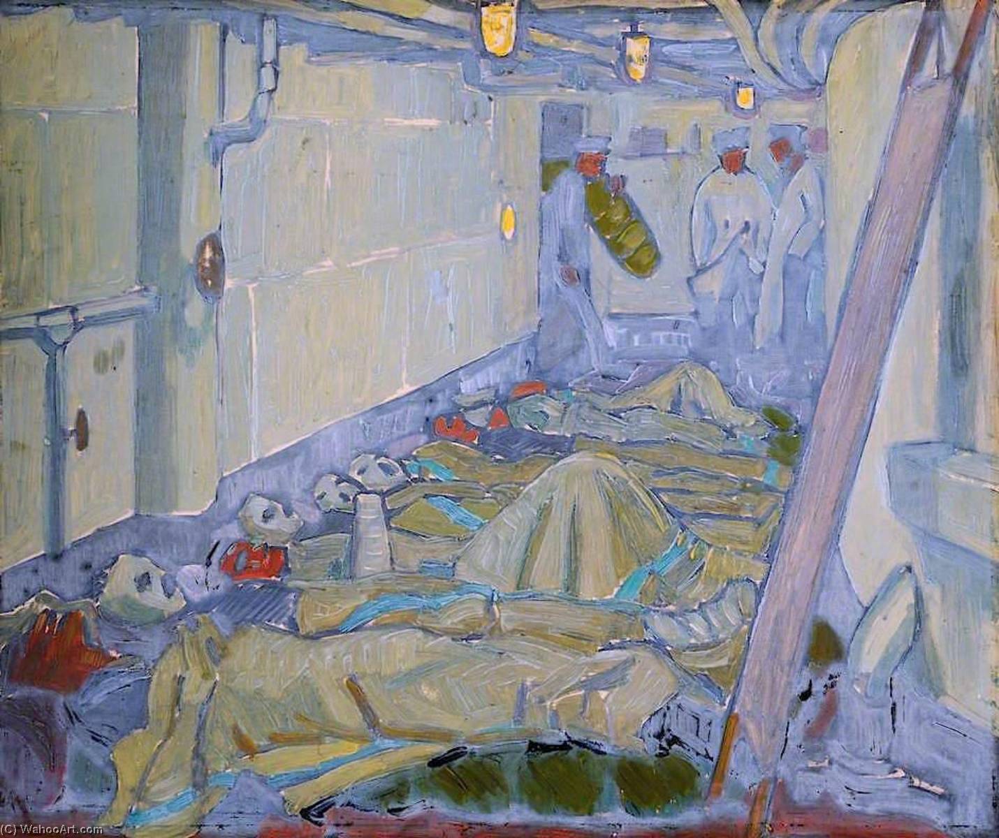 First World War Wounded Sailors After Treatment, Lying On Deck — Jan Godfrey Jervis Gordon