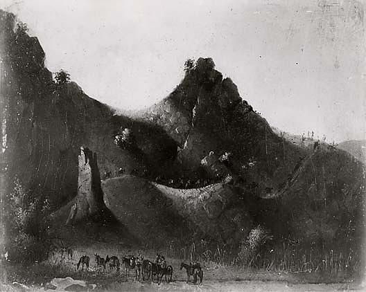 Passing An Obstruction Mouth Of Might Creek, (painting) — John Mix Stanley