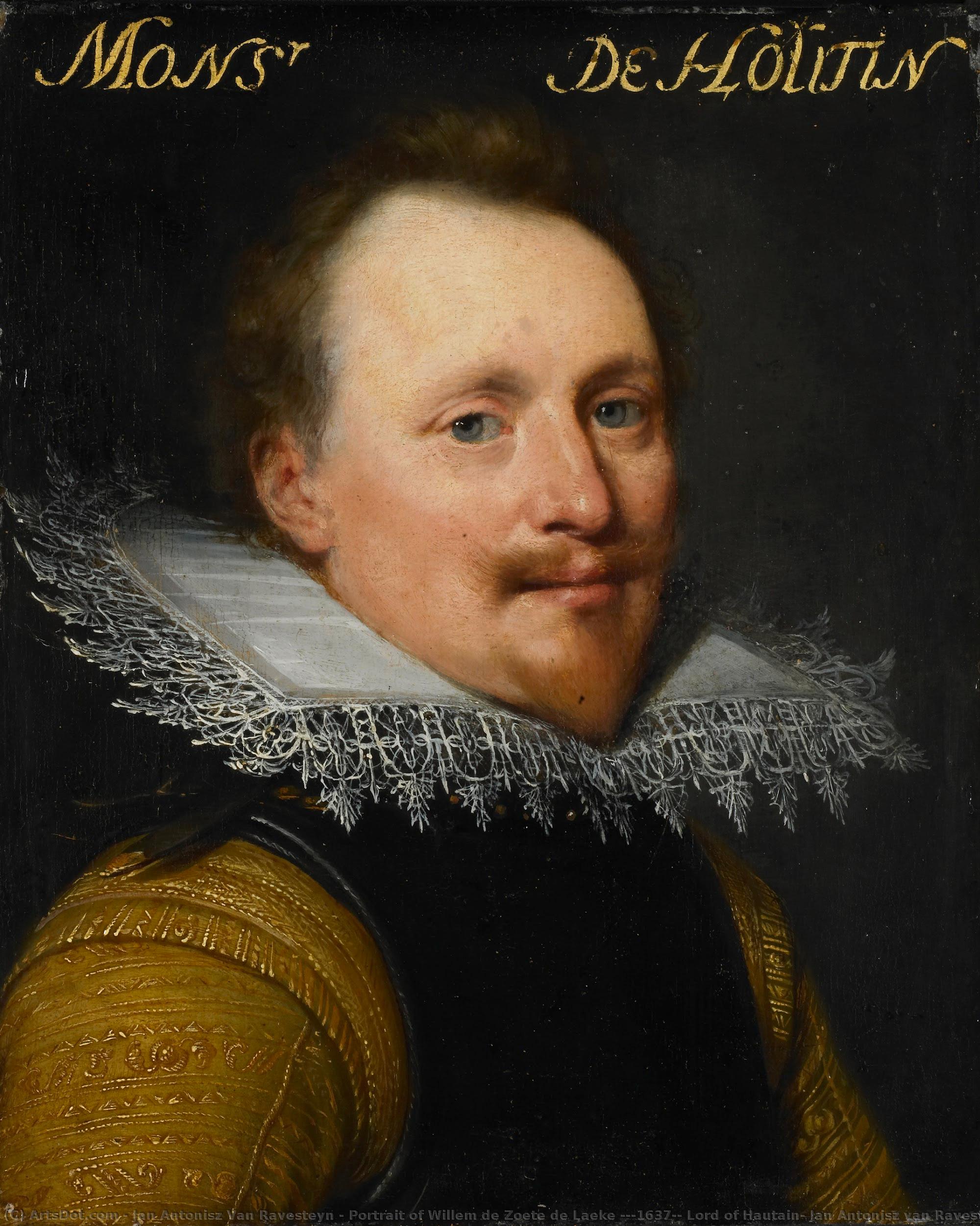 Portrait Of Willem De Zoete De Laeke (?-1637), Lord Of Hautain, Jan Antonisz Van Ravesteyn (workshop Of), C. 1609 - C. 1633 — Jan Antonisz Van Ravesteyn